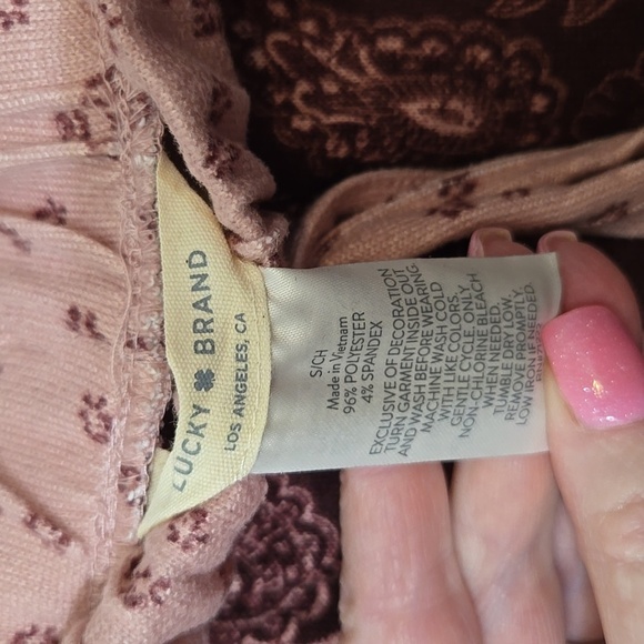 Lucky Brand BUNDLE Paisley Floral Lounge Pants, Shorts, Tank, SS Top BUNDLE - Picture 3 of 5